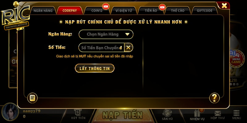 Điều khoản sử dụng Ricwin về giao dịch dành cho hội viên